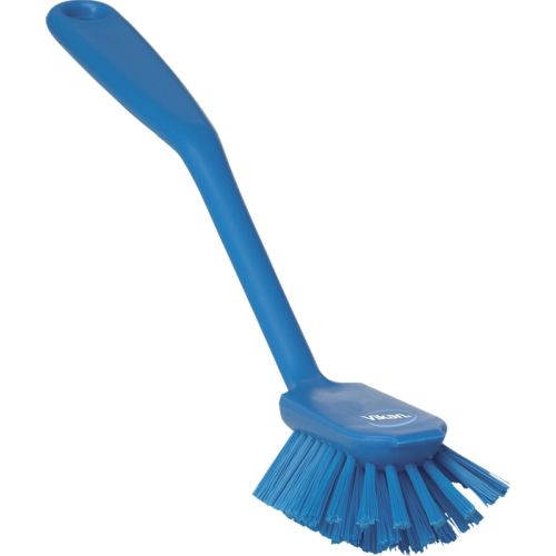 Vikan Spülbürste mit Kratzkante 280 mm, medium Borste blau