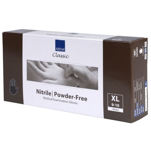 Abena Nitril Classic Sensitiv Handschuh  XL, schwarz