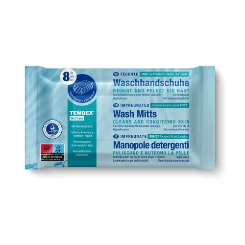 Temdex Wet Care feuchter Waschhandschuh 15x22cm