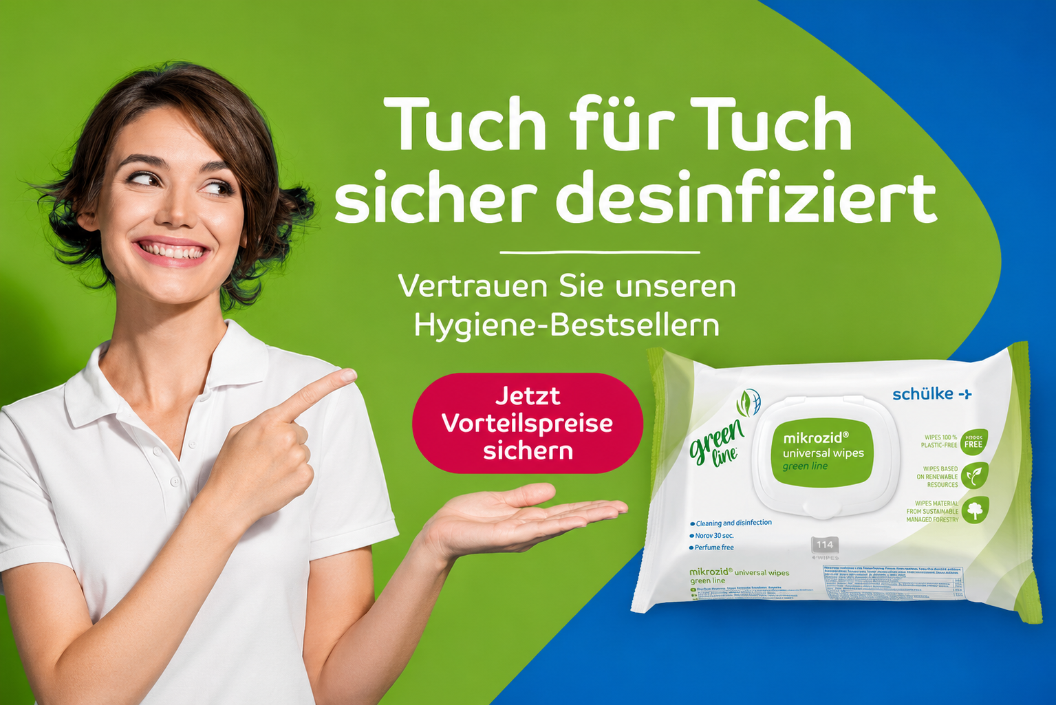 Tuch für Tuch sicher desinfiziert