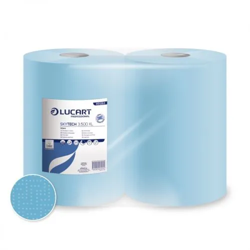 Lucart Putztuchrolle SkyTech 3.500 XL, 3-lagig blau 500 Blatt